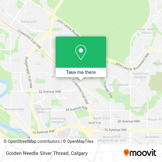 Golden Needle Silver Thread map