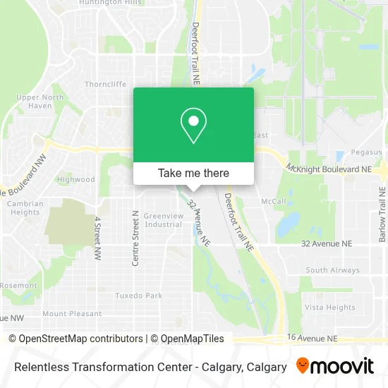 Relentless Transformation Center - Calgary map