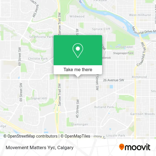 Movement Matters Yyc map