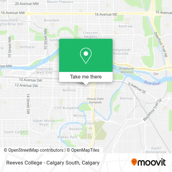 Reeves College - Calgary South map
