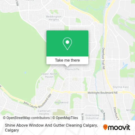 Shine Above Window And Gutter Cleaning Calgary map