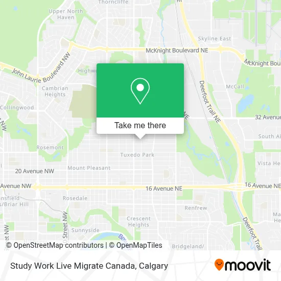 Study Work Live Migrate Canada map