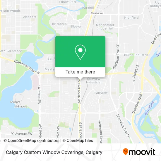 Calgary Custom Window Coverings map