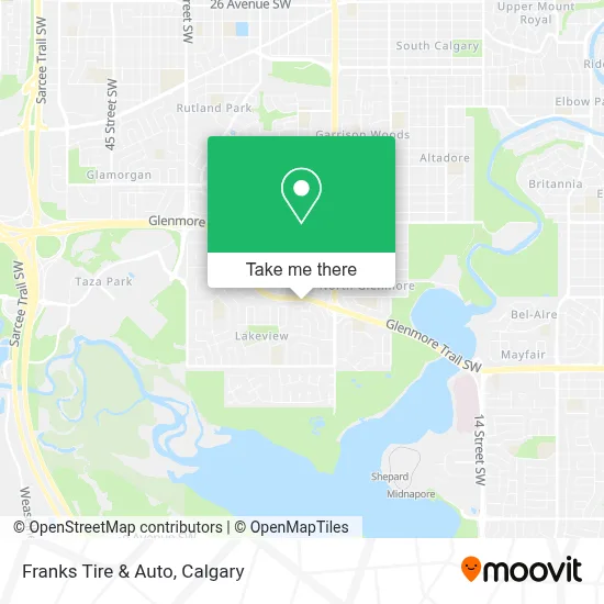 Franks Tire & Auto map