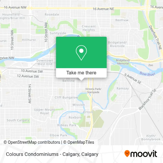 Colours Condominiums - Calgary map