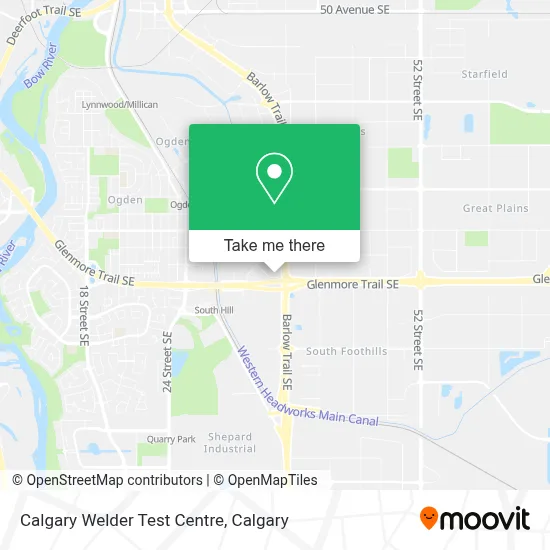 Calgary Welder Test Centre map