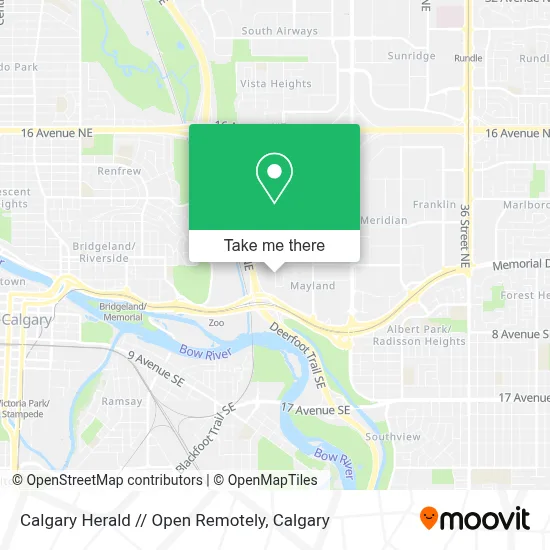 Calgary Herald // Open Remotely map