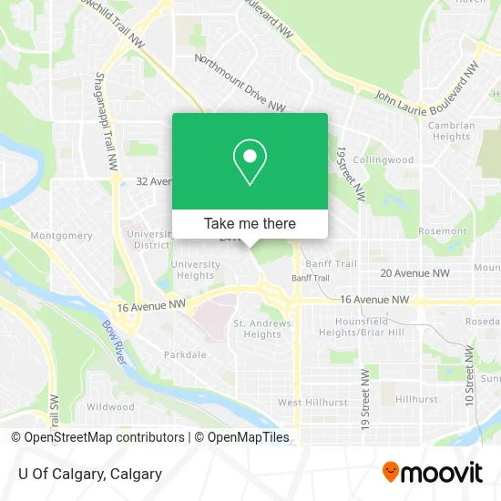 U Of Calgary map
