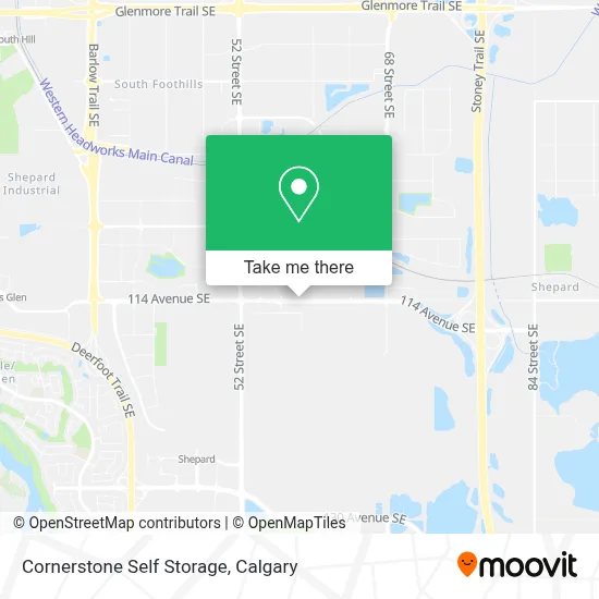 Cornerstone Self Storage map