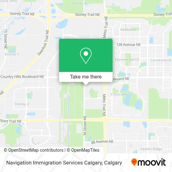 Navigation Immigration Services Calgary map