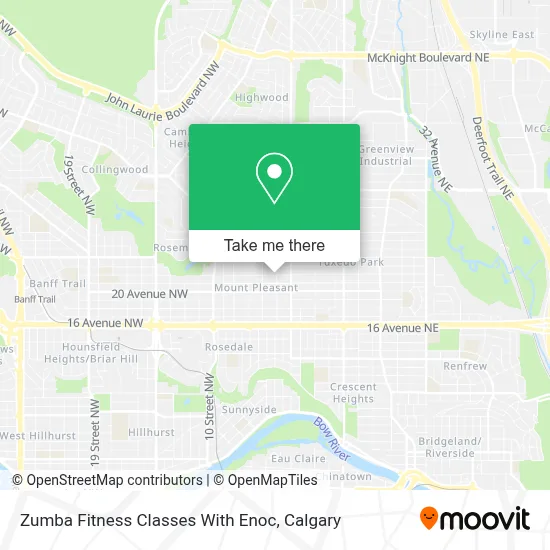 Zumba Fitness Classes With Enoc map