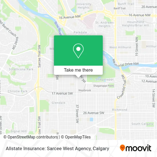 Allstate Insurance: Sarcee West Agency map