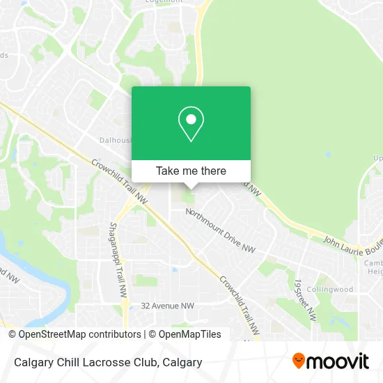 Calgary Chill Lacrosse Club map