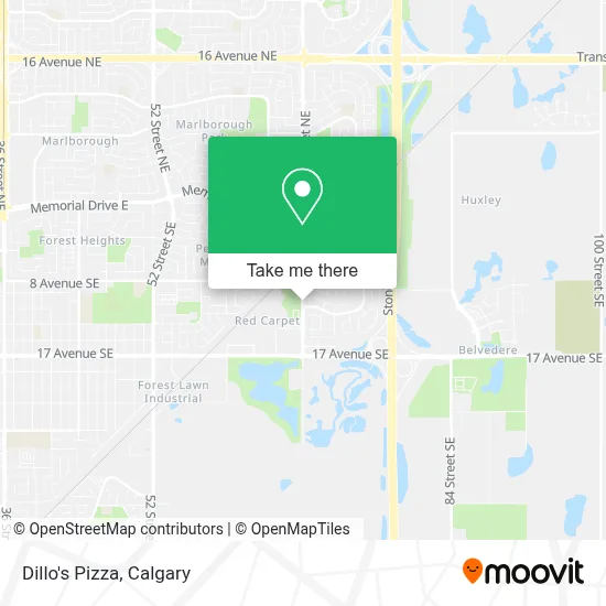 Dillo's Pizza map