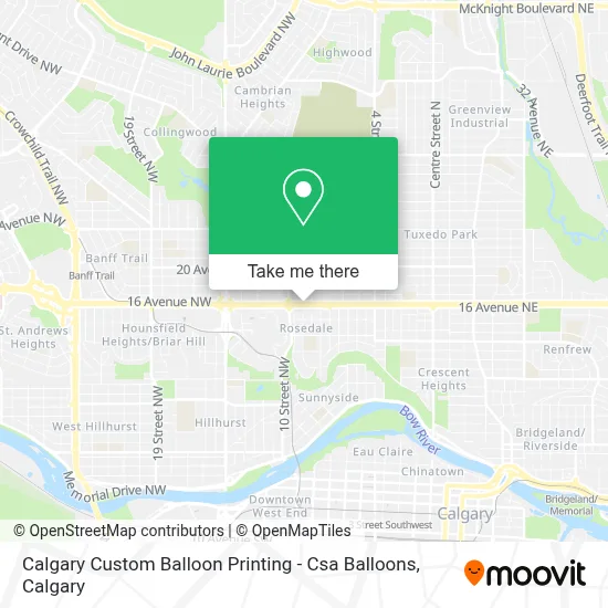 Calgary Custom Balloon Printing - Csa Balloons map