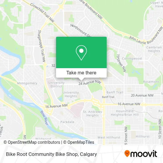 Bike Root Community Bike Shop map