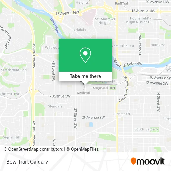 Bow Trail map