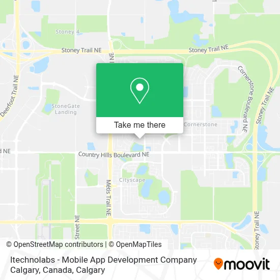 Itechnolabs - Mobile App Development Company Calgary, Canada map