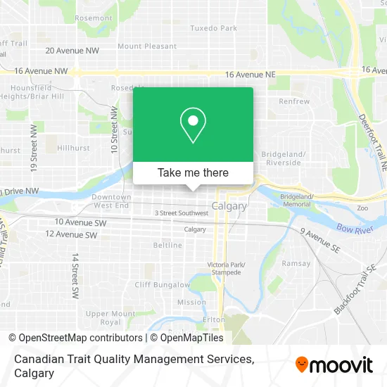 Canadian Trait Quality Management Services map