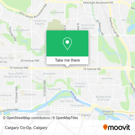Calgary Co-Op map