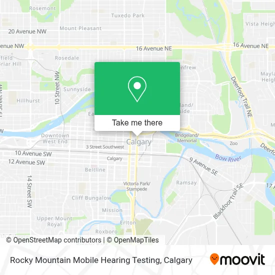 Rocky Mountain Mobile Hearing Testing map