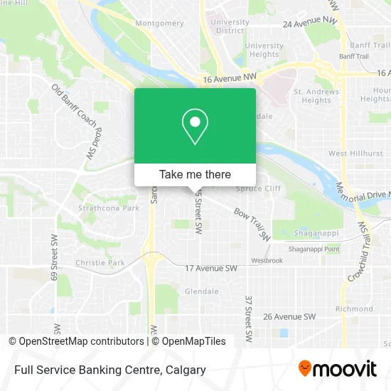 Full Service Banking Centre map