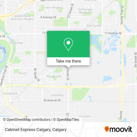 Cabinet Express Calgary map