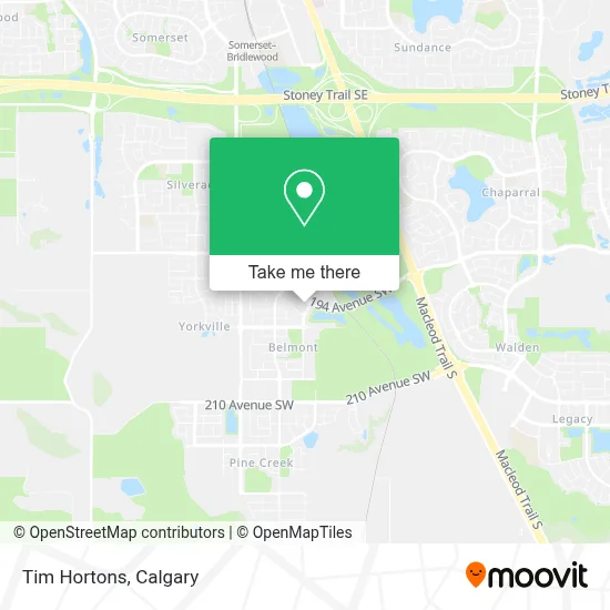 Tim Hortons map
