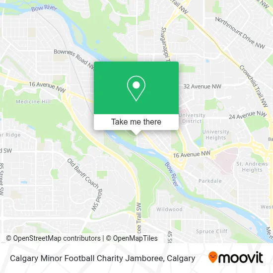 Calgary Minor Football Charity Jamboree map