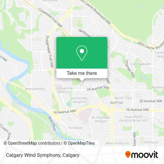 Calgary Wind Symphony map