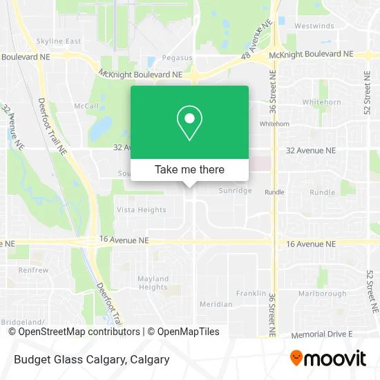 Budget Glass Calgary map