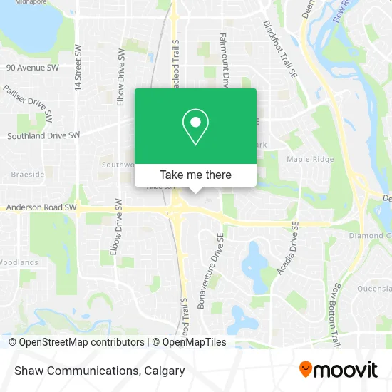 Shaw Communications map