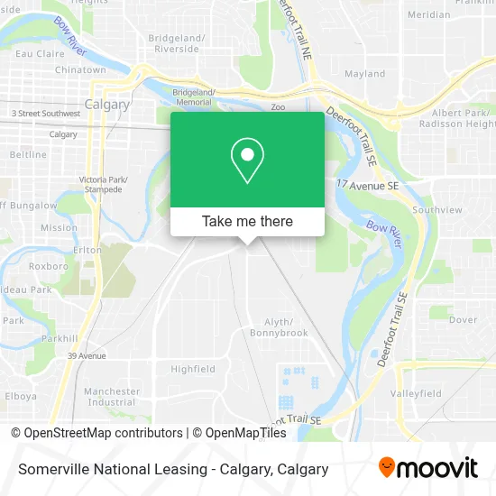 Somerville National Leasing - Calgary map