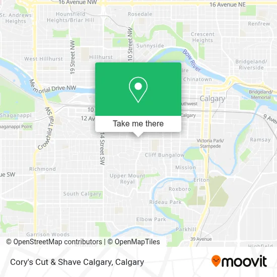 Cory's Cut & Shave Calgary map