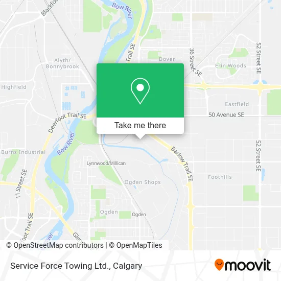 Service Force Towing Ltd. map