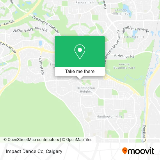 Impact Dance Co map