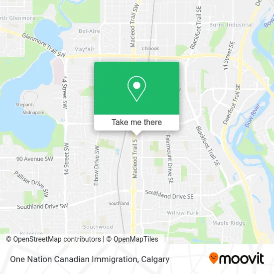 One Nation Canadian Immigration map