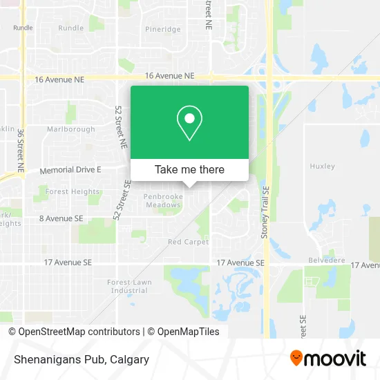 Shenanigans Pub map