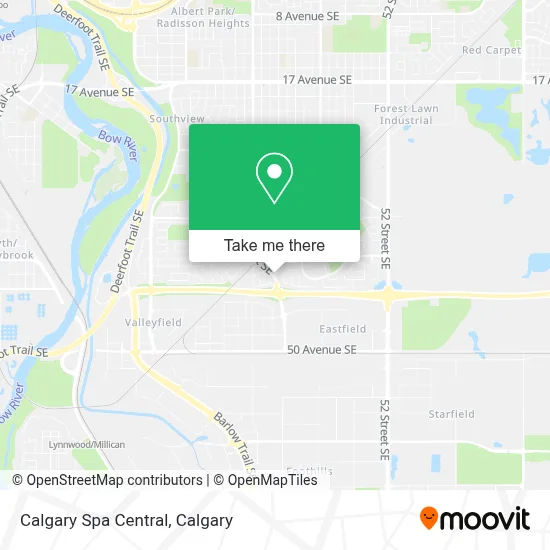Calgary Spa Central map