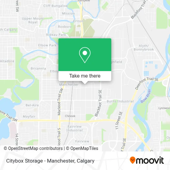 Citybox Storage - Manchester map
