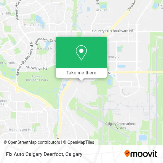 Fix Auto Calgary Deerfoot map