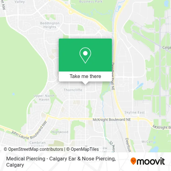 Medical Piercing - Calgary Ear & Nose Piercing map