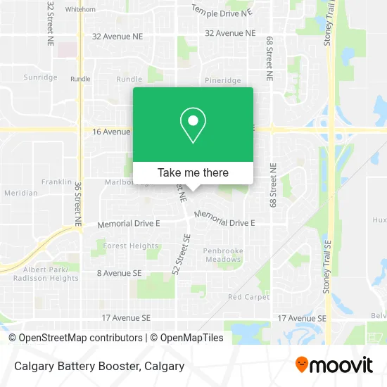 Calgary Battery Booster map