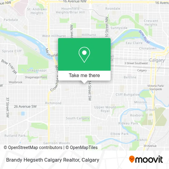 Brandy Hegseth Calgary Realtor map