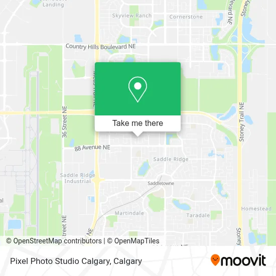 Pixel Photo Studio Calgary map