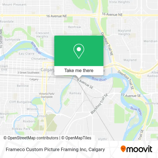 Frameco Custom Picture Framing Inc map