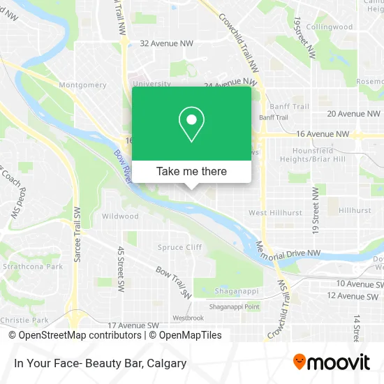 In Your Face- Beauty Bar map