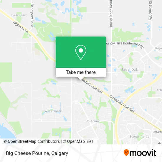 Big Cheese Poutine map