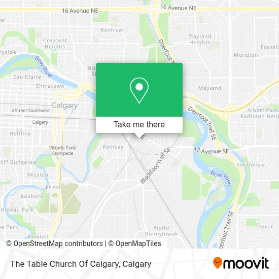The Table Church Of Calgary map