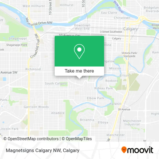 Magnetsigns Calgary NW map